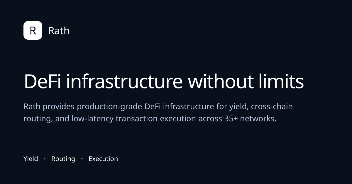 Rath | DeFi Yield, Routing & Execution Infrastructure